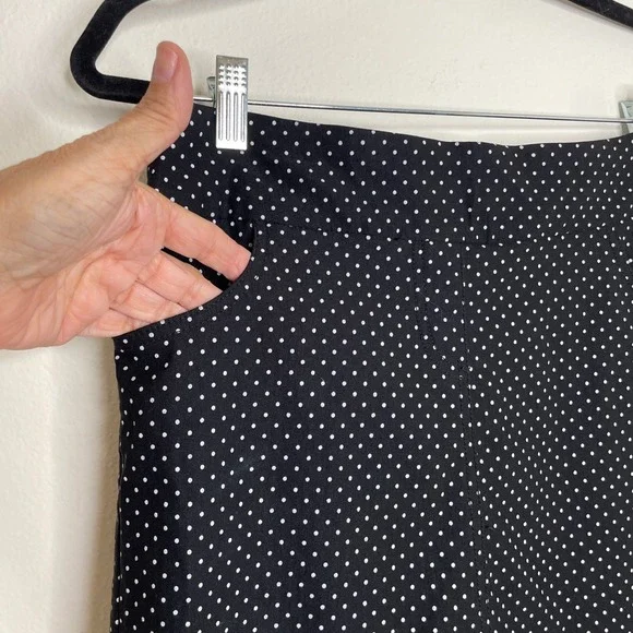 ATTYRE New York Skort Women 4 Black Polka Dot Stretch Mini Skirt Retro Classic - Picture 2 of 9